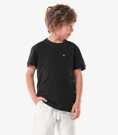 Camiseta Infantil Cotton Menino Trick Nick Preto