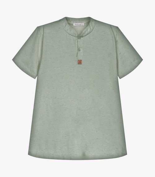 Camiseta Infantil  Masculina Meia Malha Trick Nick Verde