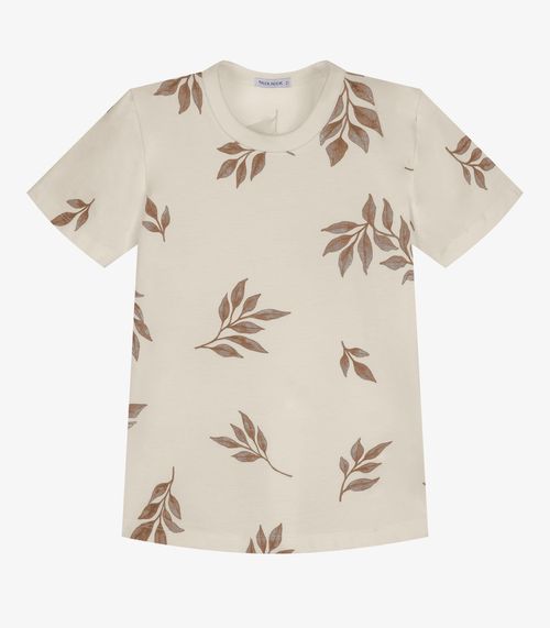Conjunto Infantil Camiseta Com Bermuda Trick Nick Bege