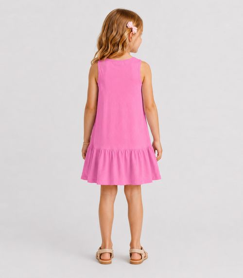 Vestido Infantil Feminino Em Meia Malha Trick Nick Rosa
