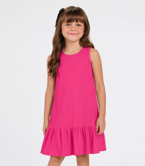 Vestido Infantil Feminino Em Meia Malha Trick Nick Rosa