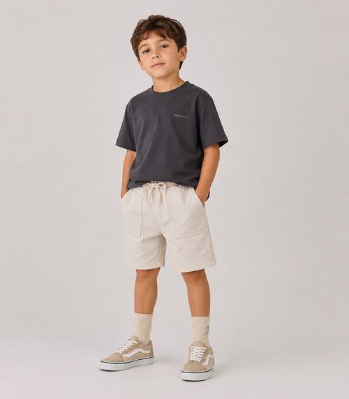 Bermuda Infantil Menino Trick Nick Bege