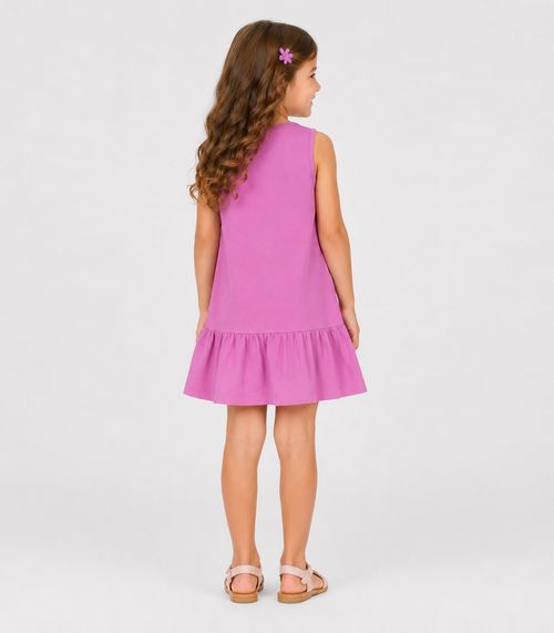 Vestido Infantil Feminino Com Estampa Trick Nick Rosa