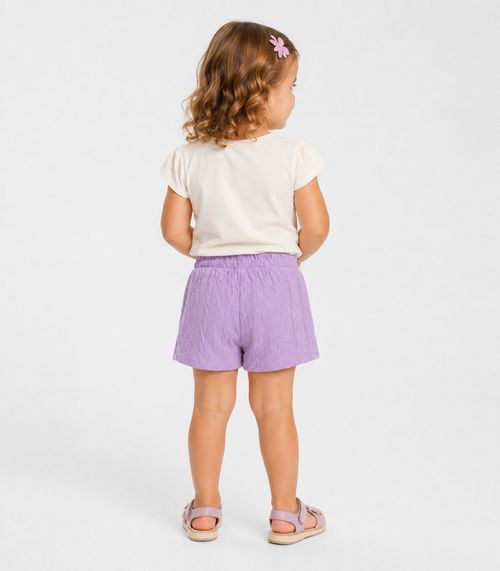Conjunto Infantil Feminino Blusa Short Trick Nick Bege