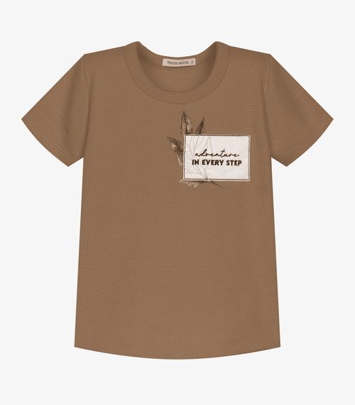 Conjunto Infantil Camiseta Com Bermuda Trick Nick Marrom