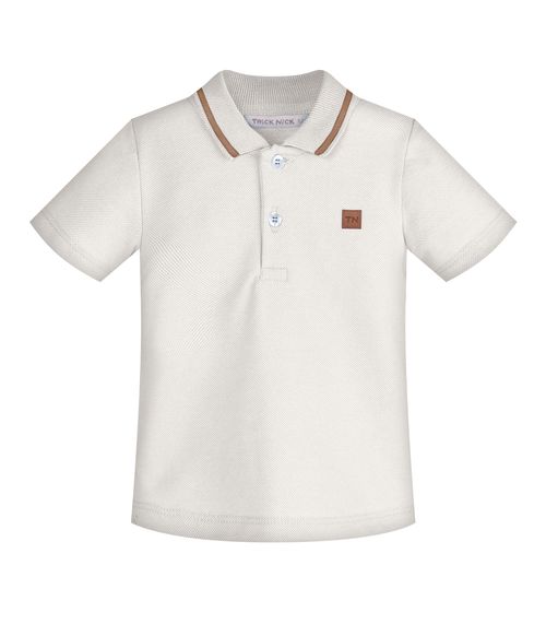 Conjunto Infantil Polo Com Bermuda Trick Nick Bege