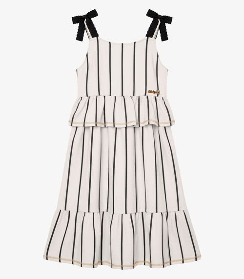 Vestido Infantil Viscolinho Lurex Trick Nick Preto