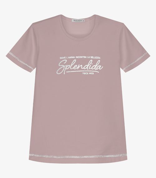 Conjunto Infantil Blusa Com Saia Trick Nick Rosa