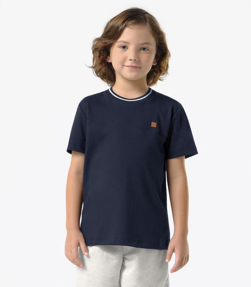 Camiseta Infantil Masculina Suedine Trick Nick Azul