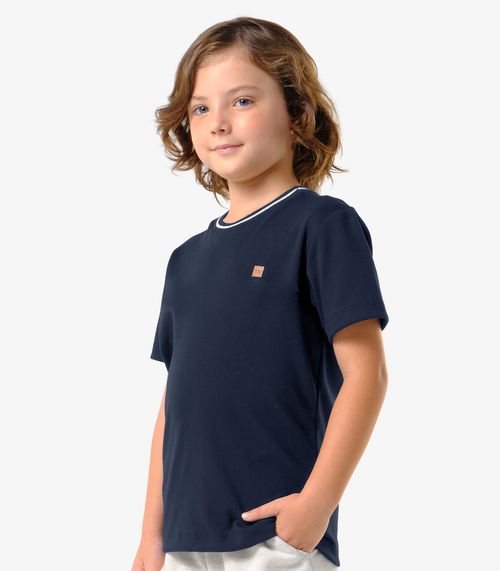Camiseta Infantil Masculina Suedine Trick Nick Azul