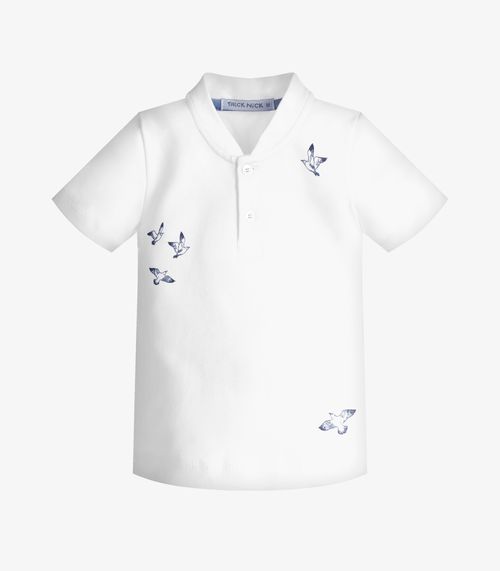 Conjunto Infantil Camiseta Com Bermuda Trick Nick Branco