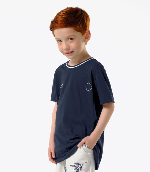 Conjunto Infantil Camiseta Com Bermuda Trick Nick Azul