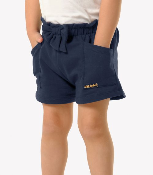 Shorts Infantil Menina Moletinho Trick Nick Azul