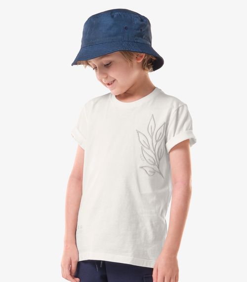 Conjunto Infantil Camiseta Com Bermuda Trick Nick Bege