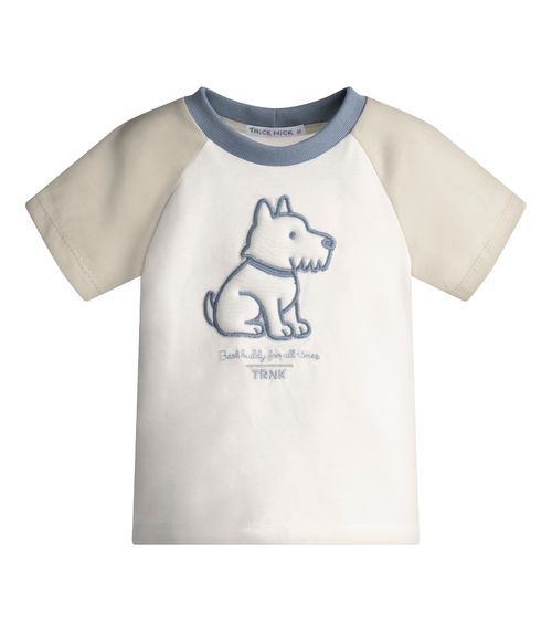 Conjunto Infantil Camiseta Com Bermuda Trick Nick Bege