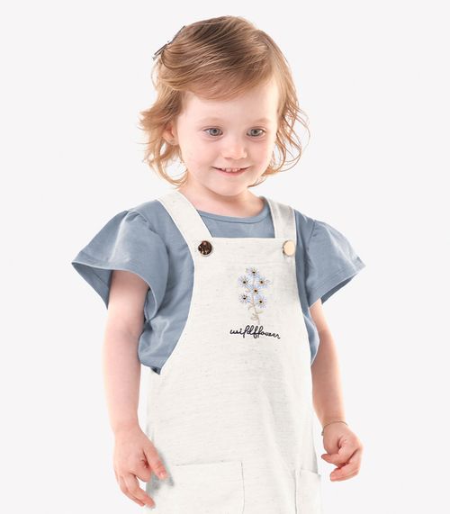 Conjunto Infantil Blusa Com Salopete Trick Nick Bege