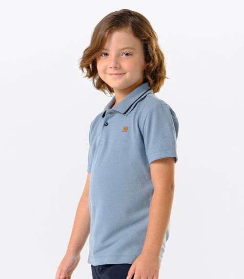 Conjunto Infantil Polo Com Bermuda Trick Nick Azul