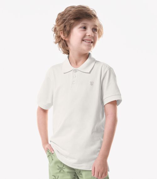 Conjunto Infantil Polo Com Bermuda Trick Nick Bege