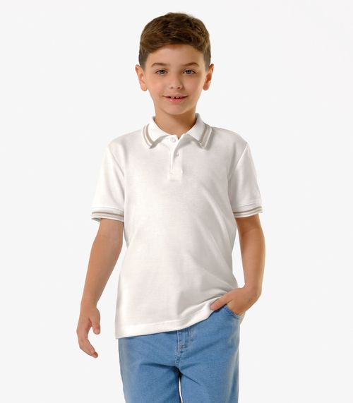 Polo Infantil com Leves Defeitos Trick Nick Bege