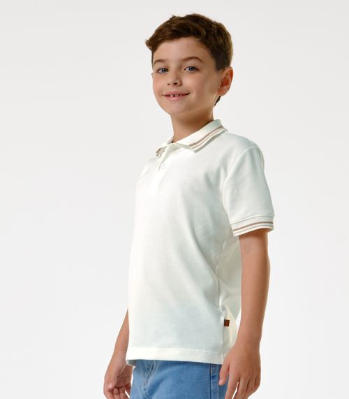 Polo Infantil com Leves Defeitos Trick Nick Bege