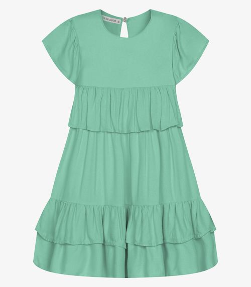 Vestido Infantil Feminino Viscose Trick Nick Verde