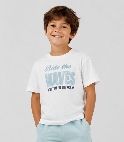 Camiseta Menino Infantil Com Estampa Trick Nick Branco