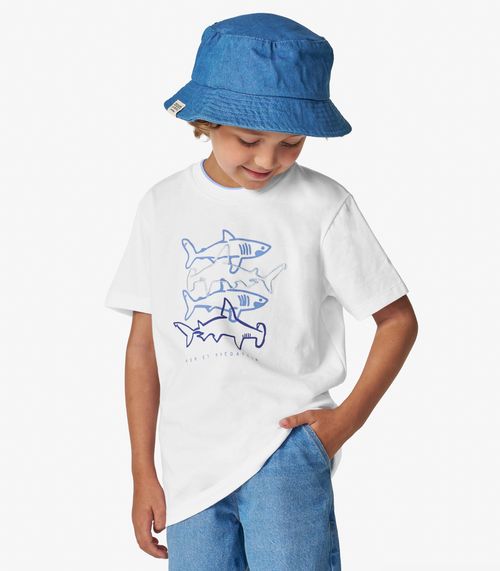 Camiseta Menino Infantil Com Estampa Trick Nick Branco