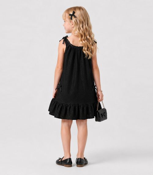 Vestido Feminino Intantil Trick Nick Preto
