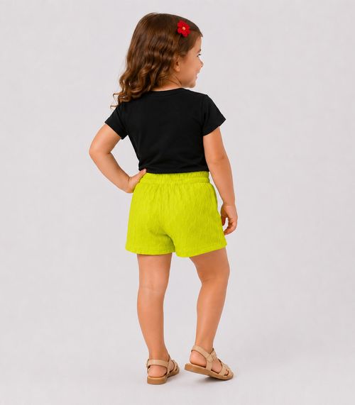 Conjunto Infantil Feminino Blusa Short Trick Nick Preto