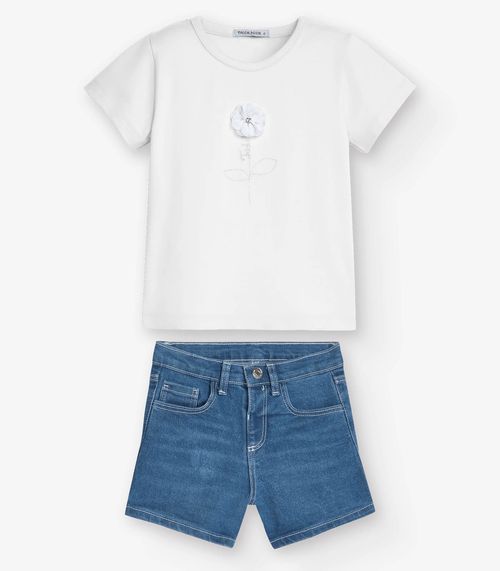 Conjunto Infantil Blusa com Shorts Trick Nick Branco