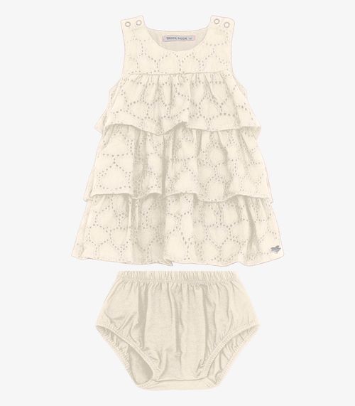 Vestido com Calcinha Trick Nick Bege