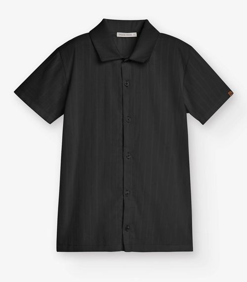 Camisa Tecido Listras Masculina Trick Nick Preto