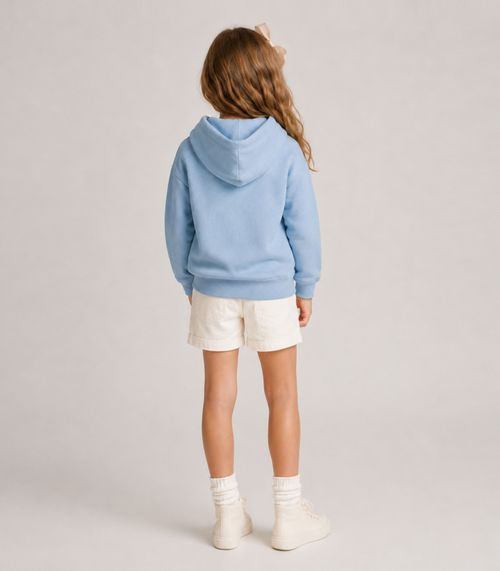 Blusão Com Capuz Infantil Feminino Trick Nick Azul