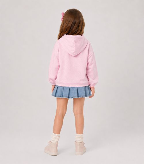 Blusão Com Capuz Infantil Feminino Trick Nick Rosa