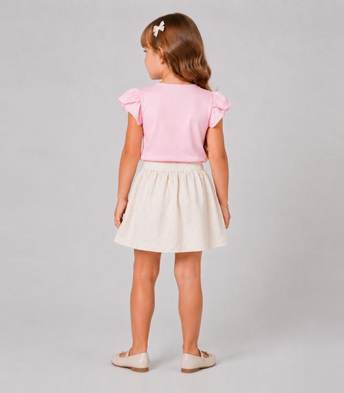 Conjunto Infantil Blusa Com Saia Trick Nick Rosa