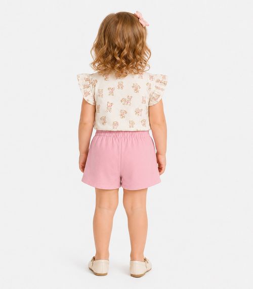 Conjunto Blusa Com Shorts Infantil Trick Nick Branco