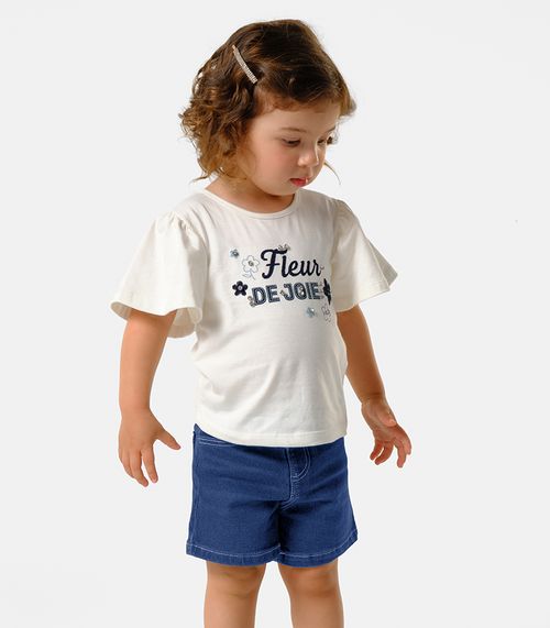 Conjunto Feminino Blusa Com Shorts Trick Nick Bege