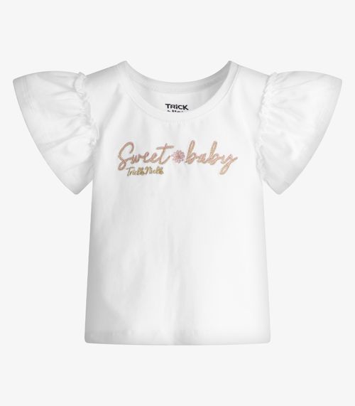 Conjunto Feminino Blusa Com Shorts Trick Nick Branco