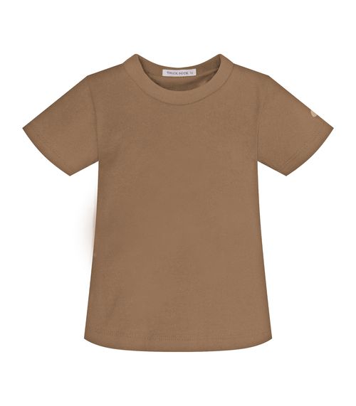 Conjunto Infantil Camiseta E Jardineira Trick Nick Bege