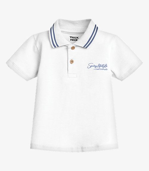 Conjunto Infantil Polo Com Bermuda Trick Nick Branco