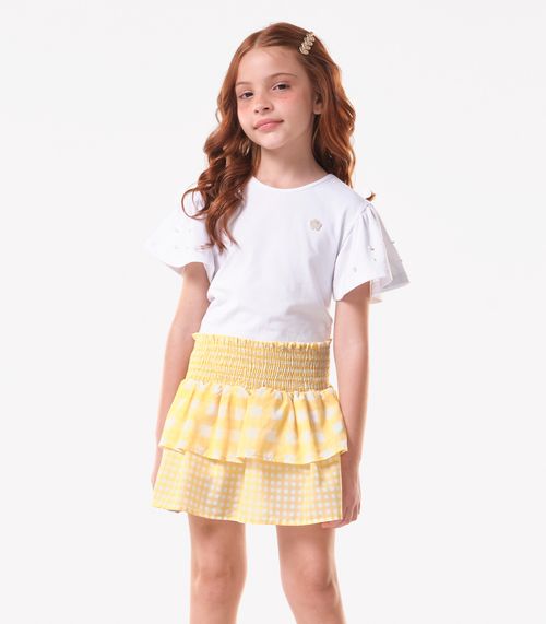 Conjunto Blusa Com Saia Trick Nick Branco