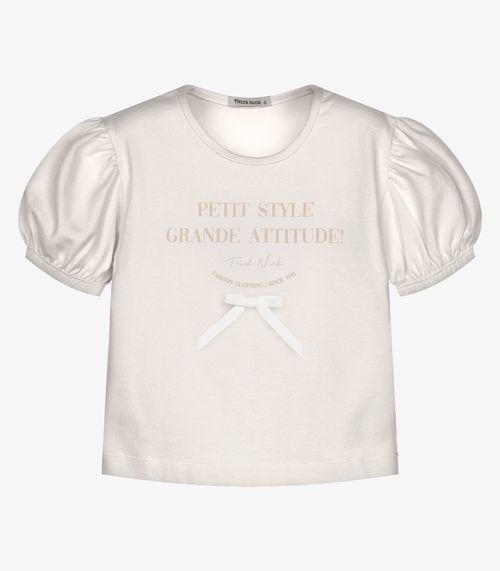 Conjunto Infantil Blusa Com Saia Trick Nick Bege