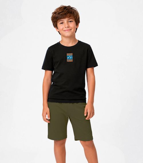 Conjunto Camiseta Com Bermuda Masculina Trick Nick Preto
