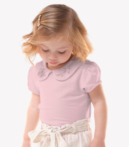 Conjunto Menina Blusa Com Shorts Trick Nick Rosa
