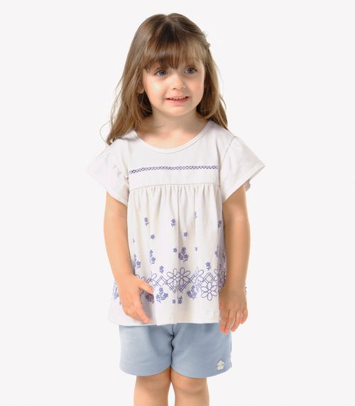 Conjunto Infantil Bata Com Short Trick Nick Bege