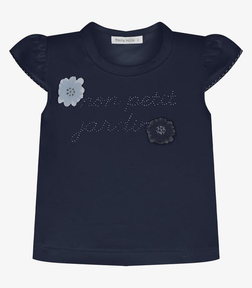 Blusa Infantil Feminina Cotton Leve Trick Nick Azul