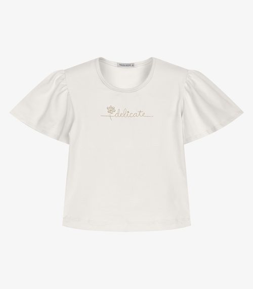 Conjunto Infantil Blusa Com Shorts Trick Nick Bege