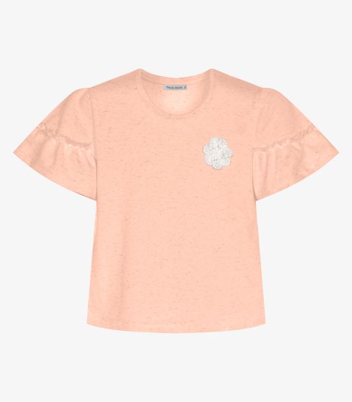Conjunto Infantil Blusa Com Shorts Trick Nick Rosa