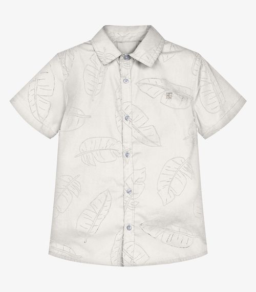 Conjunto Infantil Camisa Com Bermuda Trick Nick Bege