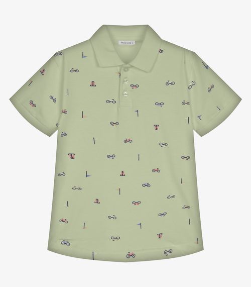 Conjunto Infantil Polo Com Bermuda Trick Nick Verde